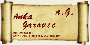 Anka Garović vizit kartica